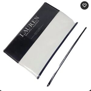 Ralph Lauren Spencer Border Sateen 300 TC KING Duvet Cover BLUE $420 - 108" X96"